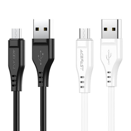 Dátový a nabíjací kábel USB-A - microUSB Acefast C3-09, 18W, 1.2m, Biela