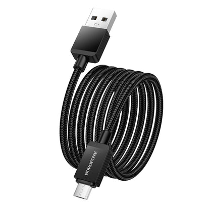 Dátový a nabíjací kábel USB-A - microUSB Borofone BX120 Placer, 18W, 1m, čierny