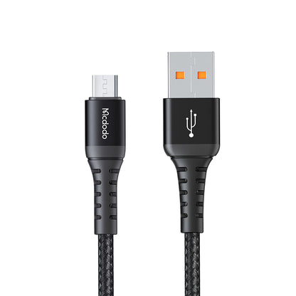 Dátový a nabíjací kábel USB-A - microUSB McDodo CA-2281, 18W, 1m, čierny