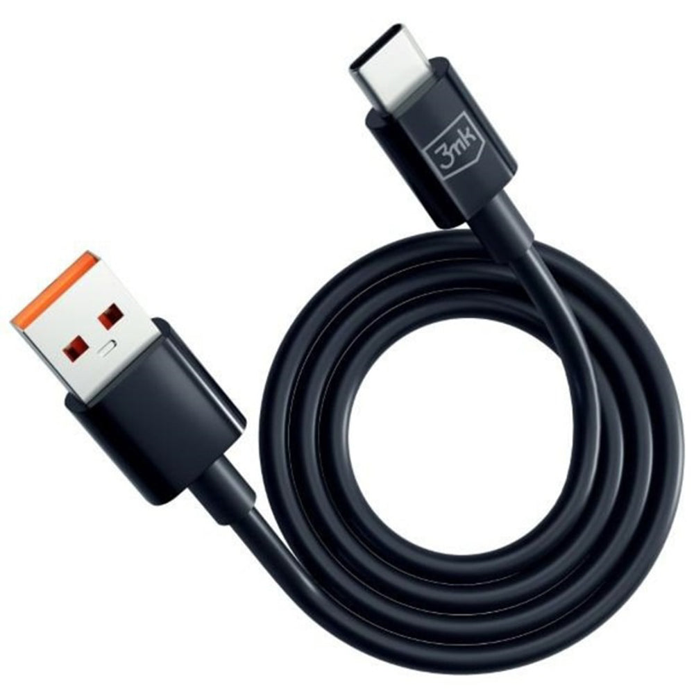 Dátový a nabíjací kábel USB-A - USB-C 3MK Hyper, 18W, 1.2m, čierny