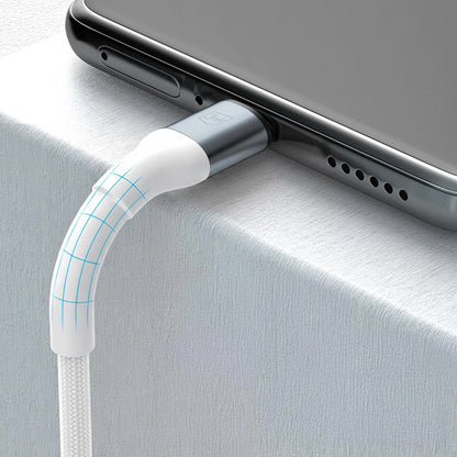 Dátový a nabíjací kábel USB-A - USB-C 3MK Hyper N, 18W, 1m, Biela