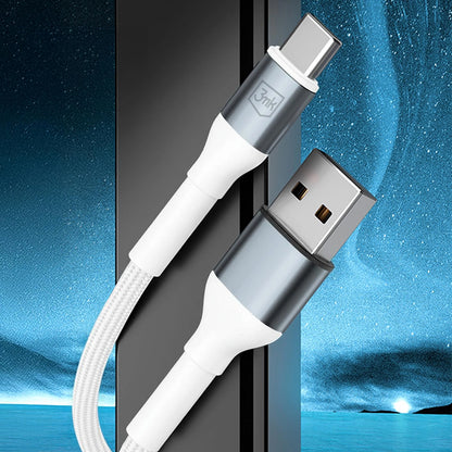 Dátový a nabíjací kábel USB-A - USB-C 3MK Hyper N, 18W, 1m, Biela