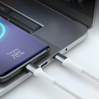 Dátový a nabíjací kábel USB-A - USB-C 3MK Hyper N, 18W, 1m, Biela