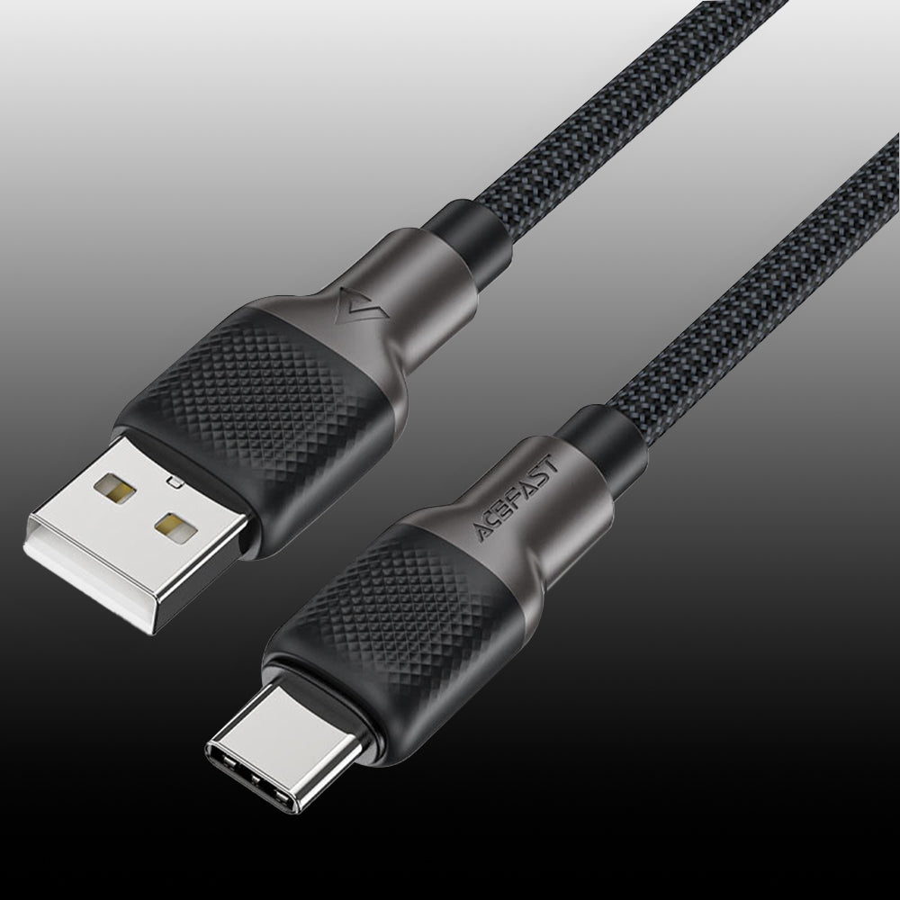 Dátový a nabíjací kábel USB-A - USB-C Acefast C10-04, 18W, 1.2m, čierny