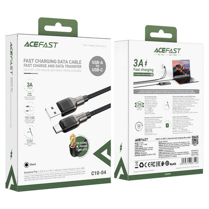 Dátový a nabíjací kábel USB-A - USB-C Acefast C10-04, 18W, 1.2m, čierny