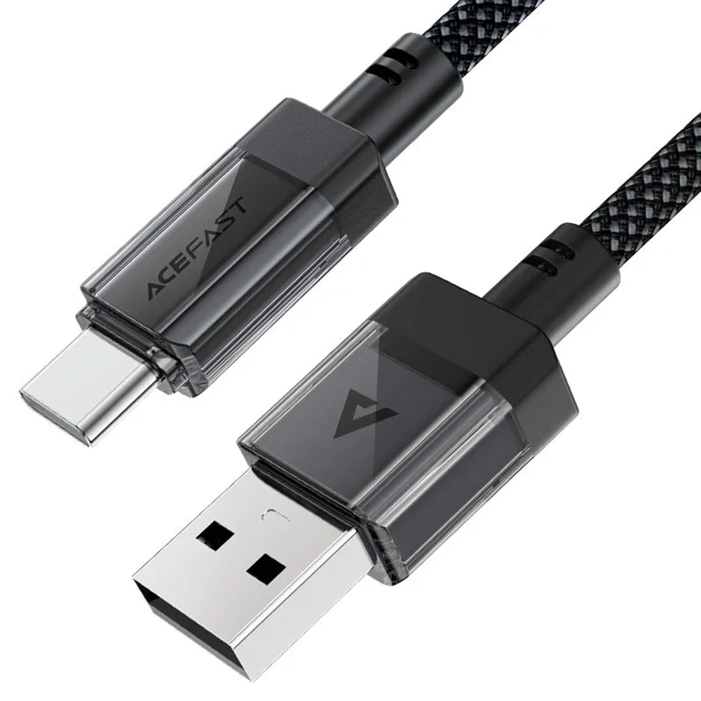 Dátový a nabíjací kábel USB-A - USB-C Acefast C12-04, 18W, 1,2 m, čierny