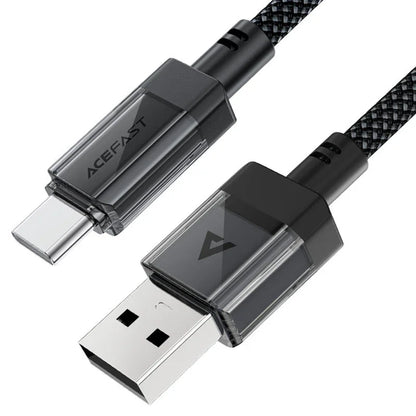 Dátový a nabíjací kábel USB-A - USB-C Acefast C12-04, 18W, 1,2 m, čierny