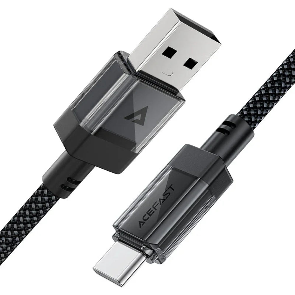 Dátový a nabíjací kábel USB-A - USB-C Acefast C12-04, 18W, 1,2 m, čierny