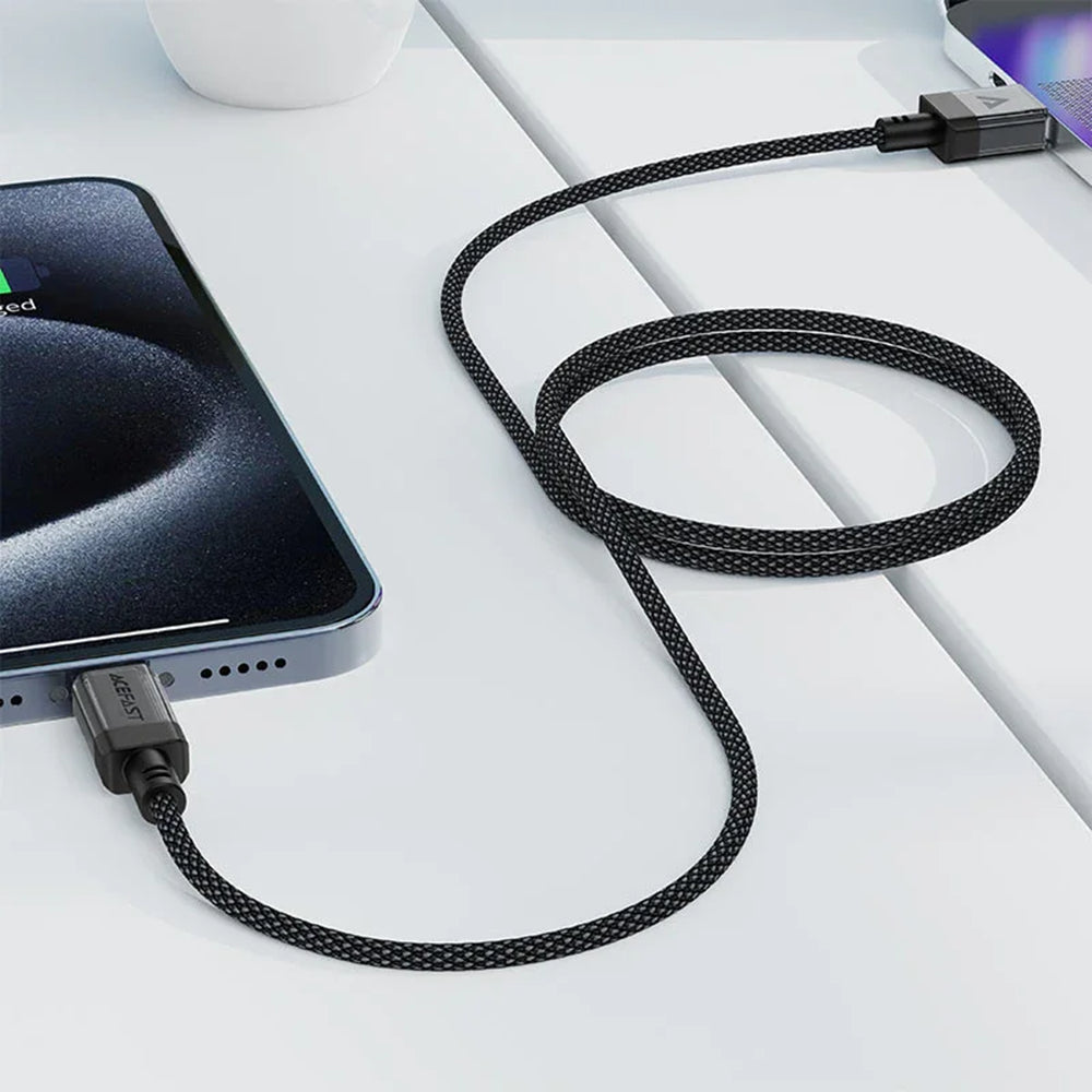 Dátový a nabíjací kábel USB-A - USB-C Acefast C12-04, 18W, 1,2 m, čierny