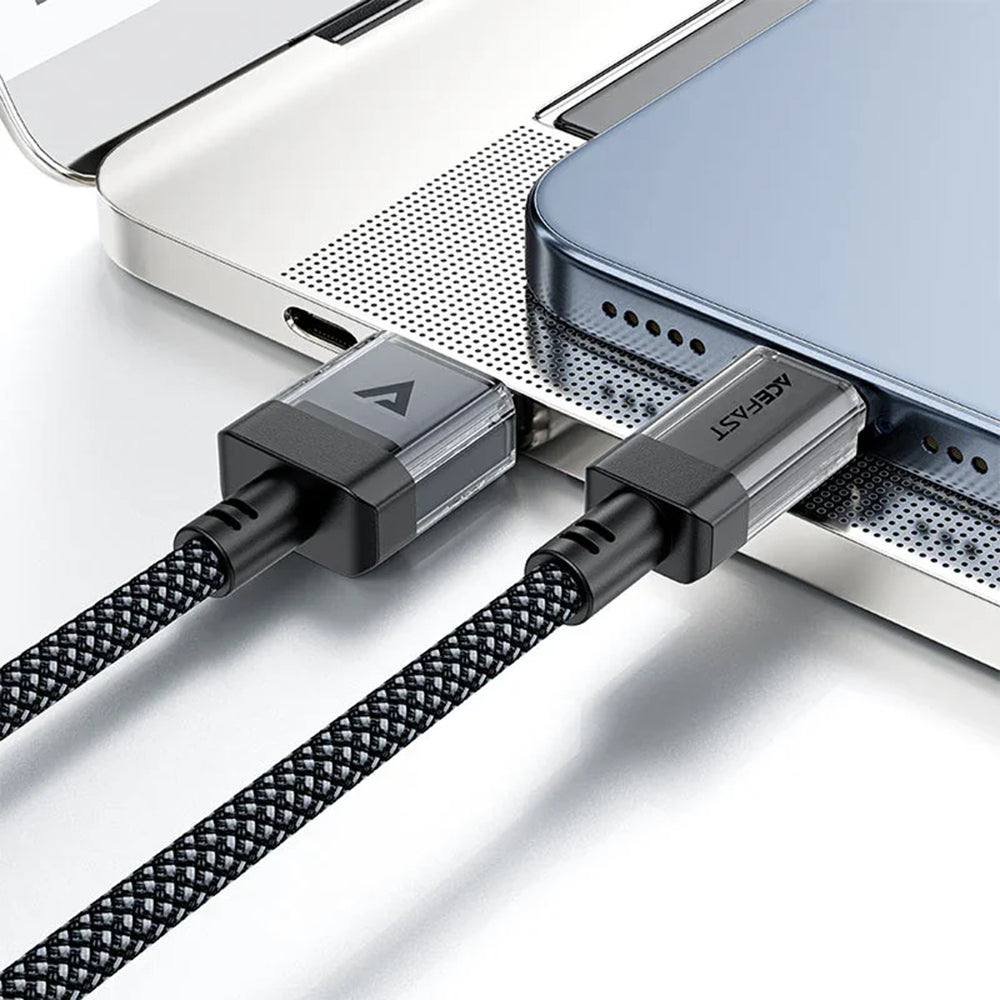 Dátový a nabíjací kábel USB-A - USB-C Acefast C12-04, 18W, 1,2 m, čierny