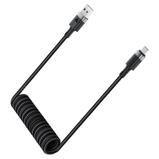 Dátový a nabíjací kábel USB-A - USB-C Acefast C14-04, 18W, 1.2m, čierny