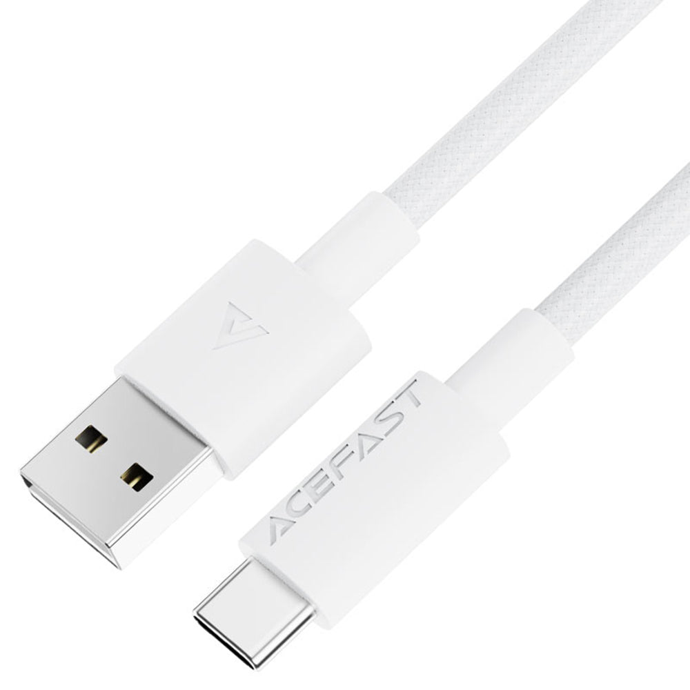 Dátový a nabíjací kábel USB-A - USB-C Acefast C18-04, 18W, 1.2m, biely