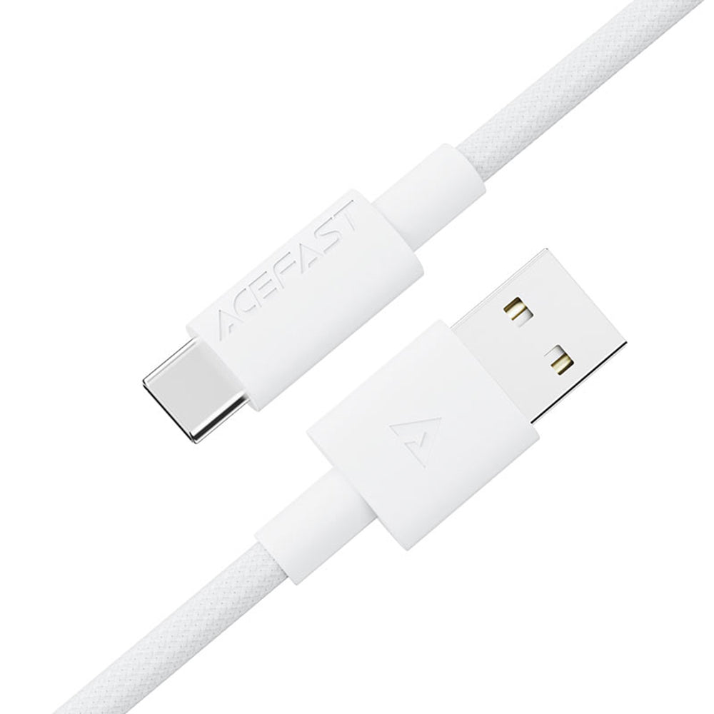 Dátový a nabíjací kábel USB-A - USB-C Acefast C18-04, 18W, 1.2m, biely