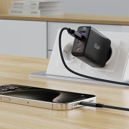 USB-A to USB-C Acefast C19-04 Data and Charging Cable, 18W, 1.2m, Black