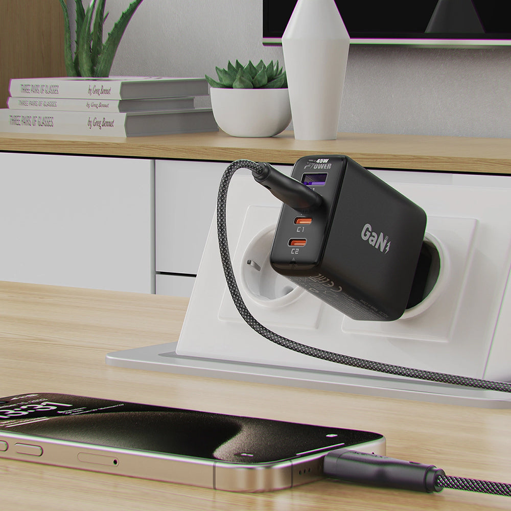 Dátový a nabíjací kábel USB-A - USB-C Acefast C8-04, 18W, 1.2m, čierny