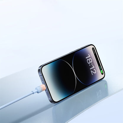 Dátový a nabíjací kábel USB-A - USB-C Baseus Discolor, 100W, 2m, Modro Zelený E0418500