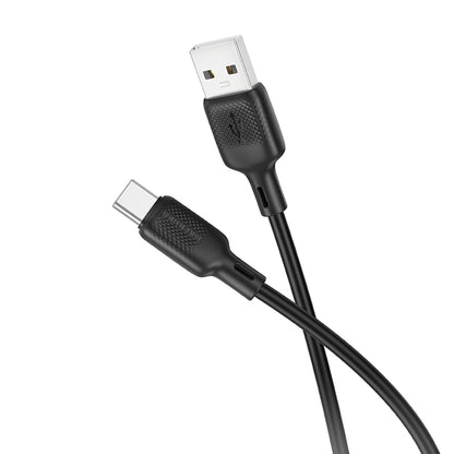 Dátový a nabíjací kábel USB-A - USB-C Borofone BX113 Lenny, 18W, 1m, čierny