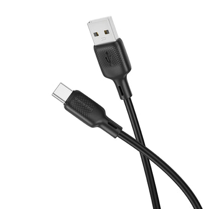 Dátový a nabíjací kábel USB-A - USB-C Borofone BX113 Lenny, 18W, 2m, čierny