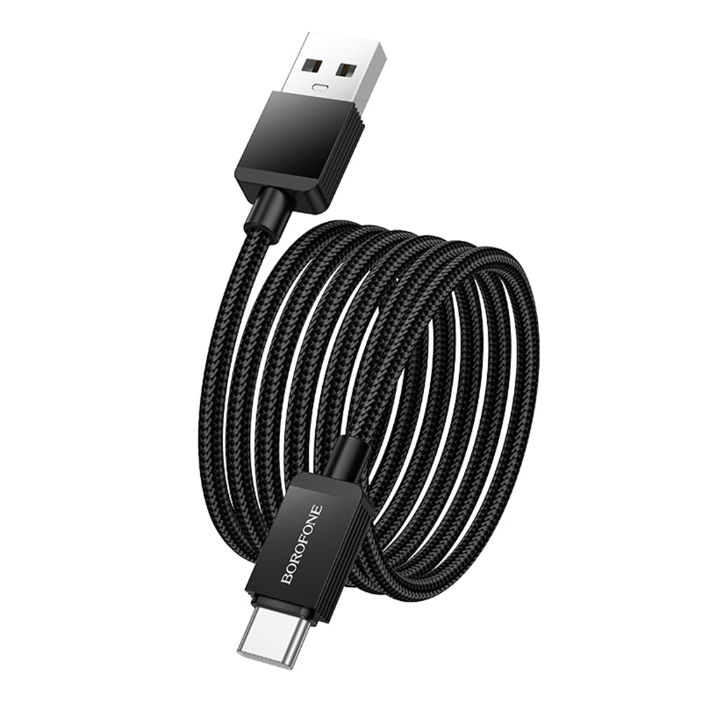 Dátový a nabíjací kábel USB-A - USB-C Borofone BX120 Placer, 18W, 1m, čierny