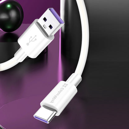Dátový a nabíjací kábel USB-A - USB-C ColorWay CW-CBUC019, 18W, 1m, Biela