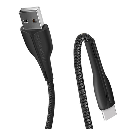 Dátový a nabíjací kábel USB-A - USB-C ColorWay CW-CBUC034, 18W, 1m, Čierny
