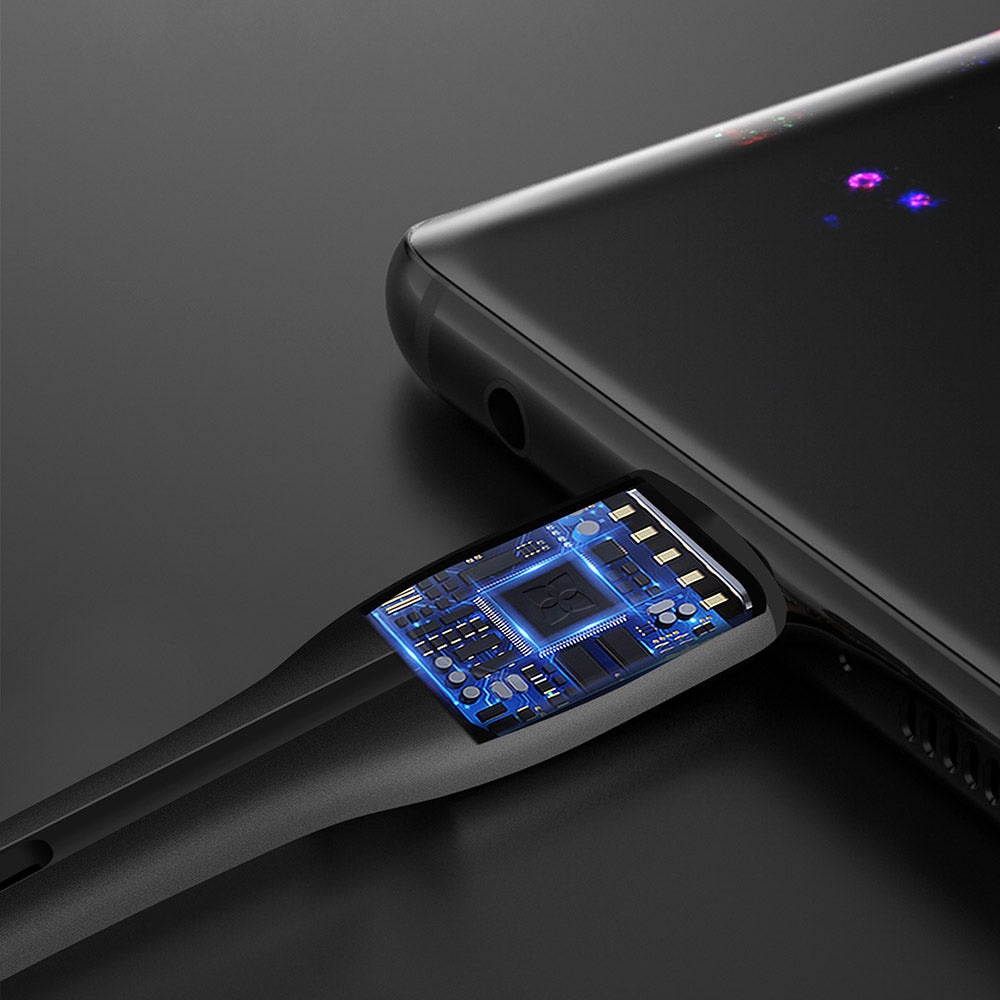 Dátový a nabíjací kábel USB-A - USB-C ColorWay CW-CBUC034, 18W, 1m, Čierny