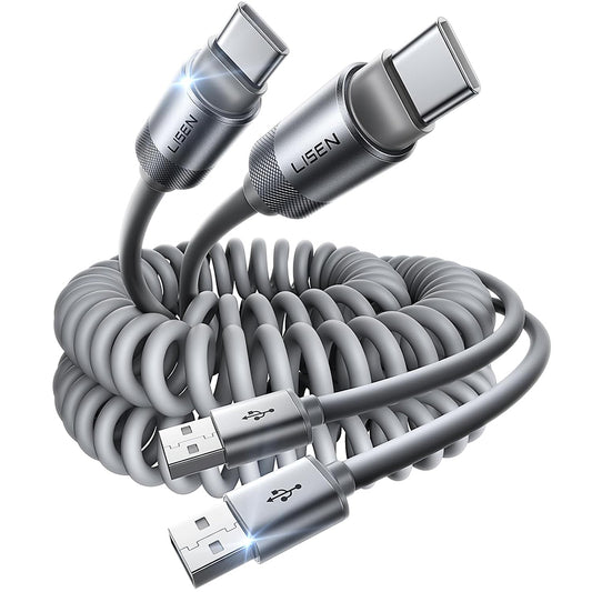 Dátový a nabíjací kábel USB-A - USB-C Lisen L114, 15W, 1m, sivý YL0125030001