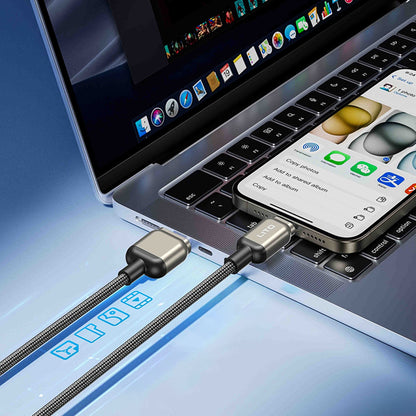 Dátový a nabíjací kábel USB-A - USB-C Lito LD17, 18W, 1m, čierny