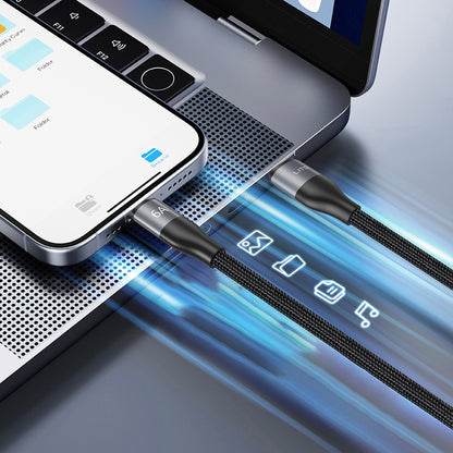 Dátový a nabíjací kábel USB-A - USB-C Lito LD23T, 18W, 1m, Sivý