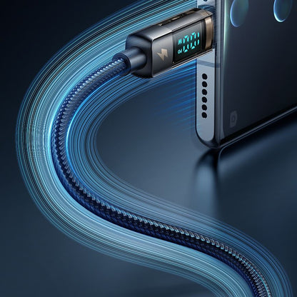 Dátový a nabíjací kábel USB-A - USB-C McDodo CA-3630 Display Auto Power Off, 66W, 1.2m, čierny