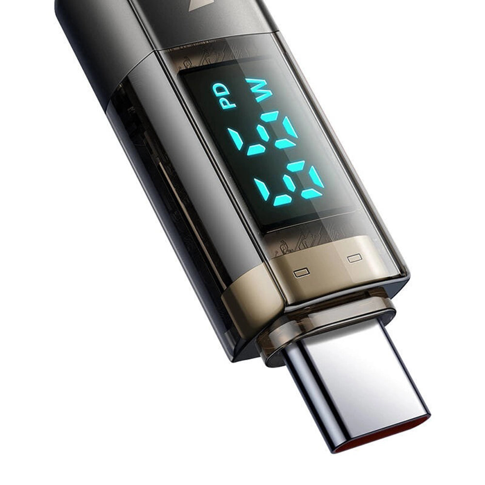 Dátový a nabíjací kábel USB-A - USB-C McDodo CA-3630 Display Auto Power Off, 66W, 1.2m, čierny