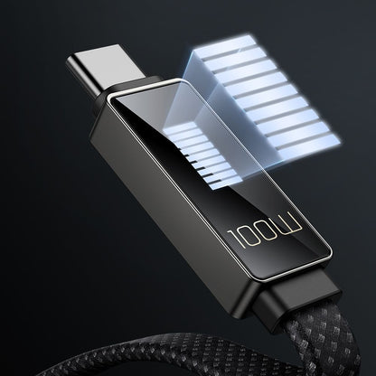 Dátový a nabíjací kábel USB-A - USB-C McDodo CA-4980 Rythm Display, 100W, 1.2m, čierny