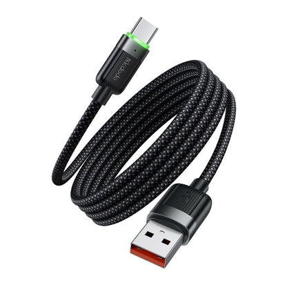 Dátový a nabíjací kábel USB-A - USB-C McDodo CA-5650 Self Winding, 66W, 1.2m, čierny