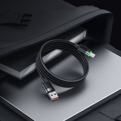 Dátový a nabíjací kábel USB-A - USB-C McDodo CA-5650 Self Winding, 66W, 1.2m, čierny