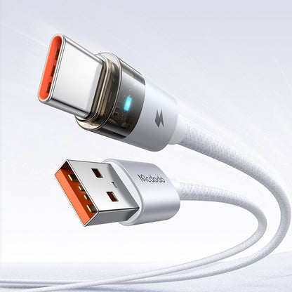 Dátový a nabíjací kábel USB-A - USB-C McDodo CA-6892, 66W, 1.2m, Biela