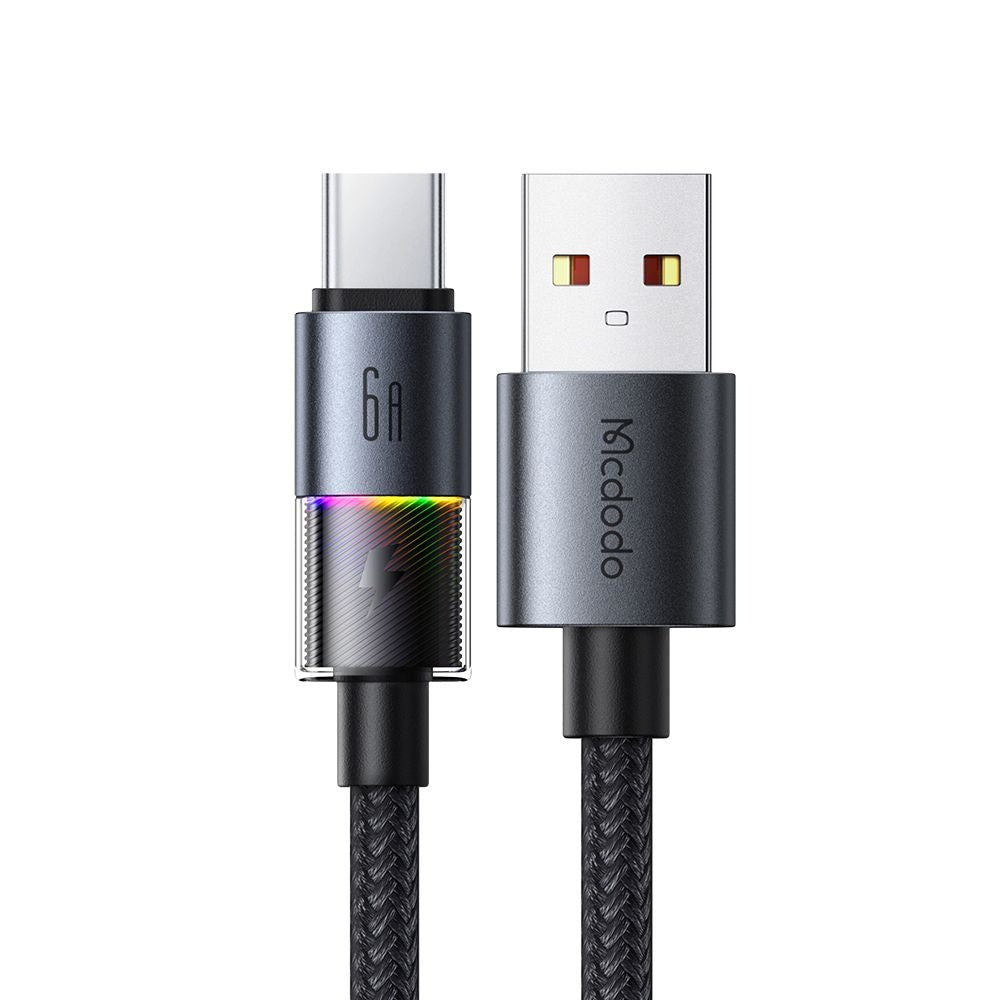Dátový a nabíjací kábel USB-A - USB-C McDodo CA-8180 Colorful, 66W, 1.2m, čierny