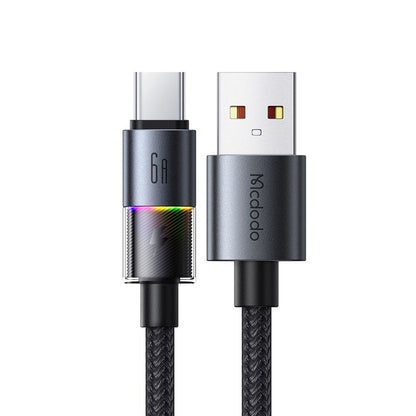 Dátový a nabíjací kábel USB-A - USB-C McDodo CA-8180 Colorful, 66W, 1.2m, čierny