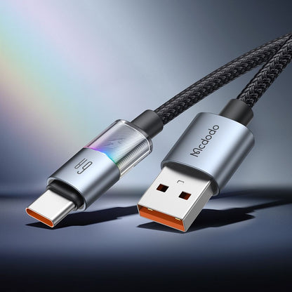 Dátový a nabíjací kábel USB-A - USB-C McDodo CA-8180 Colorful, 66W, 1.2m, čierny