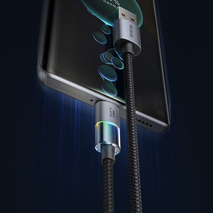 Dátový a nabíjací kábel USB-A - USB-C McDodo CA-8180 Colorful, 66W, 1.2m, čierny