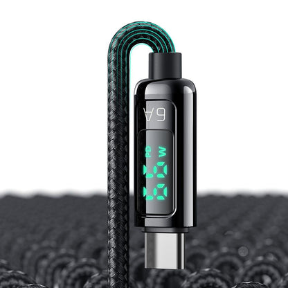 Dátový a nabíjací kábel USB-A - USB-C McDodo CA-8690 Display, 66W, 1.2m, čierny