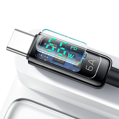 Dátový a nabíjací kábel USB-A - USB-C McDodo CA-8690 Display, 66W, 1.2m, čierny