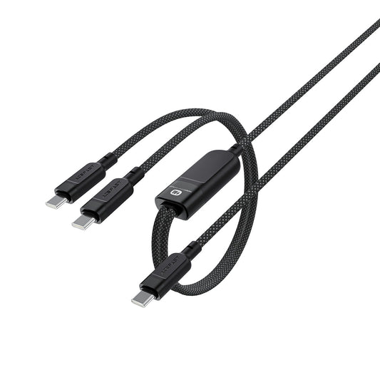 Dátový a nabíjací kábel USB-C - 2 x USB-C Acefast C5-11, 100W, 1.2m, čierny