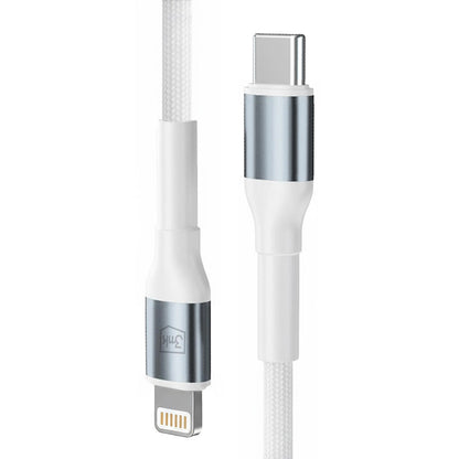 USB-C to Lightning Data and Charging Cable 3MK Hyper N, 20W, 1m, White