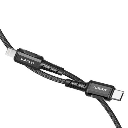 Dátový a nabíjací kábel USB-C - Lightning Acefast C1-01, 30W, 1.2m, čierny