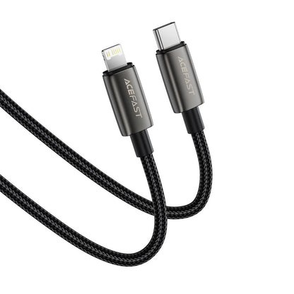 Dátový a nabíjací kábel USB-C - Lightning Acefast C23-01, 30W, 1.2m, čierny
