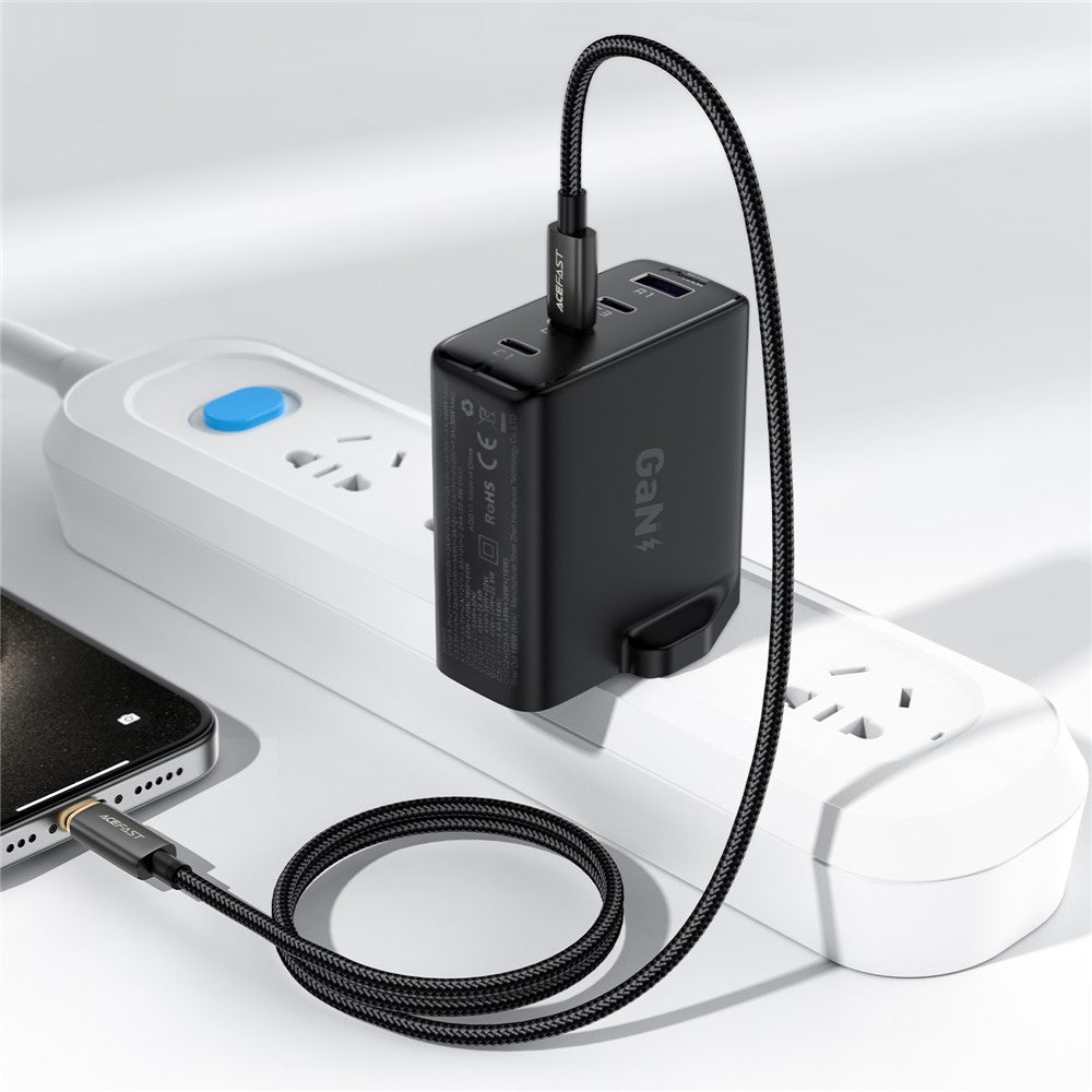 Dátový a nabíjací kábel USB-C - Lightning Acefast C23-01, 30W, 1.2m, čierny