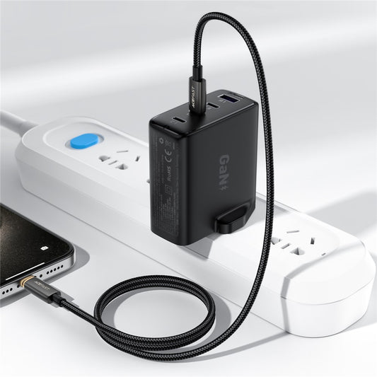 Dátový a nabíjací kábel USB-C - Lightning Acefast C23-01, 30W, 1.2m, čierny