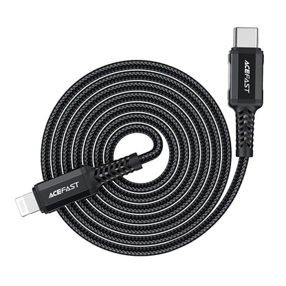 Dátový a nabíjací kábel USB-C - Lightning Acefast C4-01, 30W, 1.8m, čierny