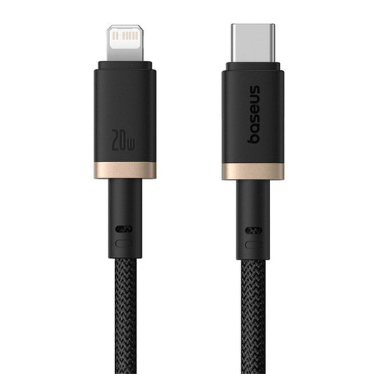 Dátový a nabíjací kábel USB-C - Lightning Baseus Dura Series, 20W, 2m, Zlatá Čierna P10377800U01-02