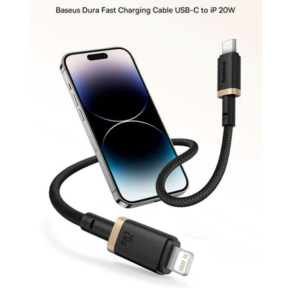 Dátový a nabíjací kábel USB-C - Lightning Baseus Dura Series, 20W, 2m, Červeno Čierny E0420802